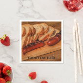 Serviette En Papier Pologne Polska Cuisine polonaise Kielbasa Saucisse (En situation)