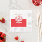 Serviette En Papier Polska Avec Aigle Rouge Polonais (En situation)