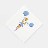 Serviette En Papier Pom-pom girl Avec Pom Pom Bleu (Coin)