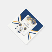 Serviette En Papier Pom-pom girl fête d'anniversaire en bleu marine et (Coin)