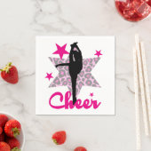 Serviette En Papier Pom-pom girl rose (En situation)