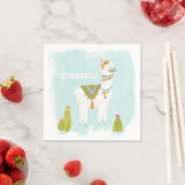 Serviette En Papier Pom Pom Llama Rama - Toute Lotta Llama (En situation)