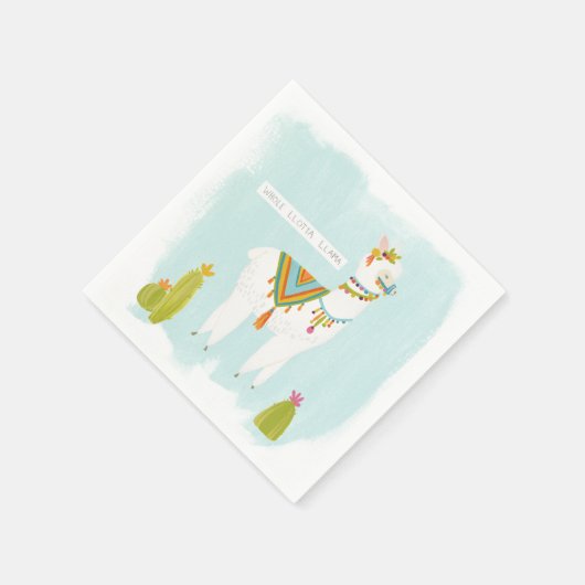 Serviette En Papier Pom Pom Llama Rama - Toute Lotta Llama (Coin)