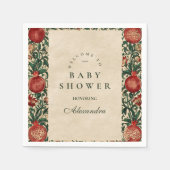 Serviette En Papier Pomegranate Garden Botanical Baby Shower (Devant)