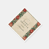 Serviette En Papier Pomegranate Garden Botanical Baby Shower (Coin)