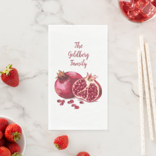 Serviette En Papier Pomegranate Juif Famille Papier Serviettes invités