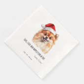 Serviette En Papier Pomeranian Custom Pet Christmas Wedding  Paper (Coin)