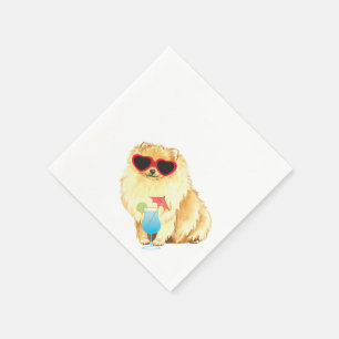 Serviette En Papier Pomeranian d'été