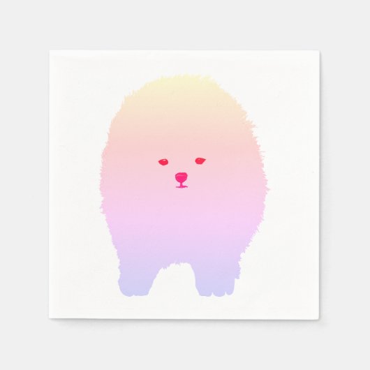 Serviette En Papier Poméranien, Chien, Papier d'art chiot (Devant)