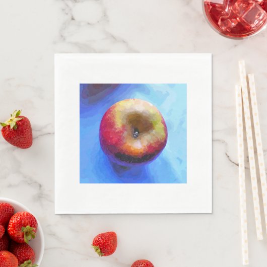 SERVIETTE EN PAPIER POMME (En situation)