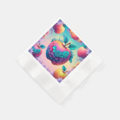 Serviette En Papier Pomme colorée (Coin)