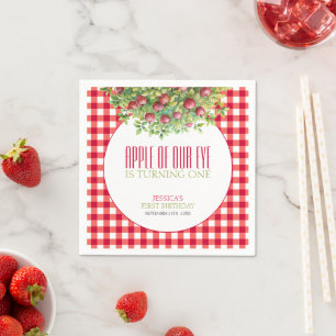 Serviette En Papier Pomme d'automne de nos yeux premier anniversaire