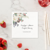 Serviette En Papier Pomme de douche Floral Couples d'hiver (En situation)