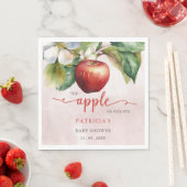 Serviette En Papier Pomme de notre Baby shower de fille chute de l'oei (En situation)