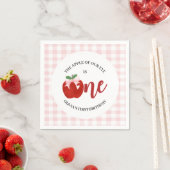 Serviette En Papier Pomme de notre oeil Arc rose anniversaire (En situation)