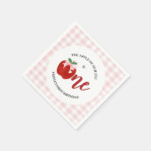 Serviette En Papier Pomme de notre oeil Arc rose anniversaire (Coin)