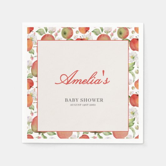 Serviette En Papier Pomme De Notre Oeil Automne Baby shower D'Automne (Devant)