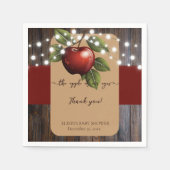 Serviette En Papier Pomme de notre oeil Baby shower d'automne rustique (Devant)