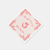 Serviette En Papier Pomme de notre oeil main tiré Baby shower automne (Coin)