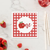 Serviette En Papier Pomme de notre oeil premier anniversaire Napkins (En situation)