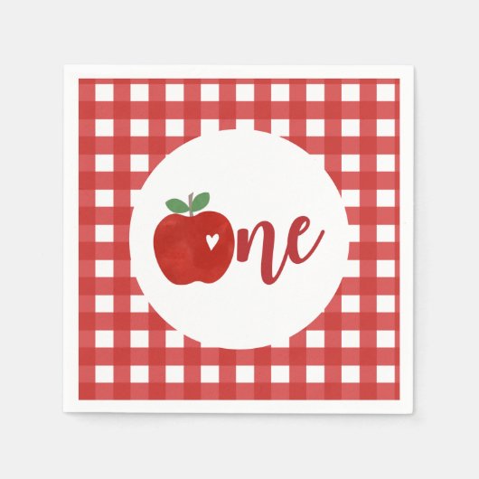 Serviette En Papier Pomme de notre oeil premier anniversaire Napkins (Devant)