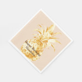 Serviette En Papier Pomme de Pêche Jaune Ananas Confetti (Coin)