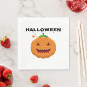 Serviette En Papier pomme d'halloween (En situation)