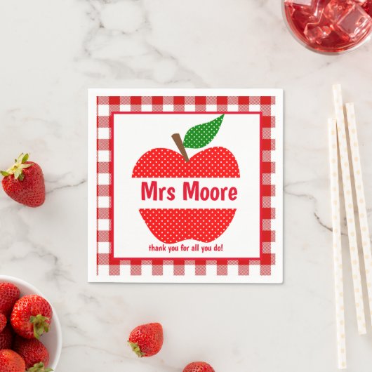 Serviette En Papier Pomme enseignant (En situation)