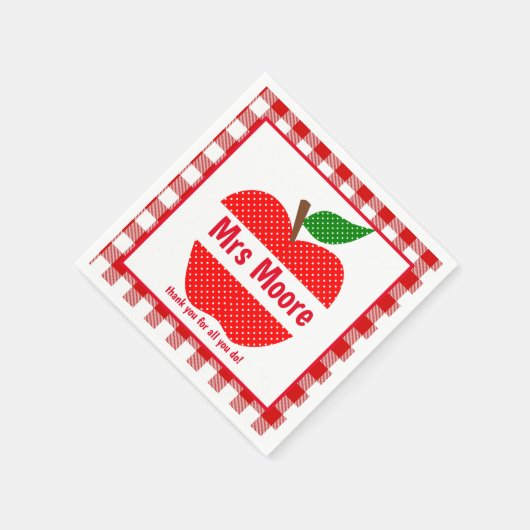 Serviette En Papier Pomme enseignant (Coin)
