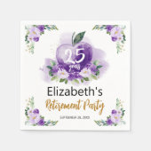 Serviette En Papier Pomme Floral Teacher Parti de retraite (Devant)