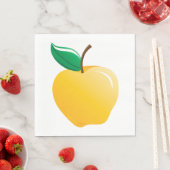 Serviette En Papier Pomme jaune dorée (En situation)