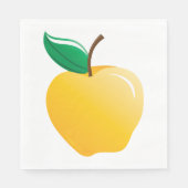 Serviette En Papier Pomme jaune dorée (Devant)