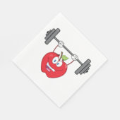 Serviette En Papier Pomme Poids de levage Fitness Caractère de fruits (Coin)
