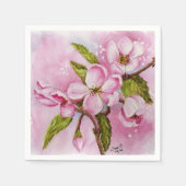 SERVIETTE EN PAPIER POMME ROSE BLOSSOMS PAPIER NAPKINS (Devant)