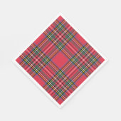 Serviette En Papier Pomme Rouge Papier Plaid (Coin)