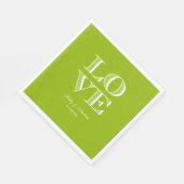 Serviette En Papier Pomme verte, blanc AMOUR Napkins (Coin)