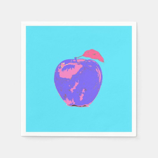 Serviette En Papier Pomme violette Pop Art (Devant)