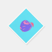 Serviette En Papier Pomme violette Pop Art (Coin)