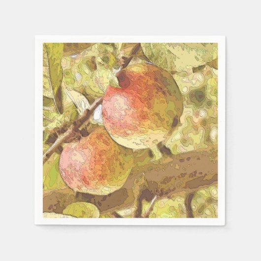 SERVIETTE EN PAPIER POMMES (Devant)