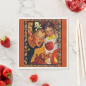 Serviette En Papier Pommes Bobbing Dangers Papier Napkin (En situation)