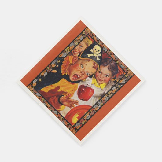 Serviette En Papier Pommes Bobbing Dangers Papier Napkin (Coin)