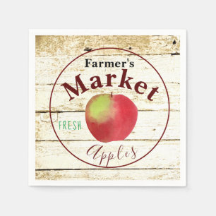 Serviette En Papier pommes du marché des agriculteurs