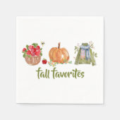 Serviette En Papier Pommes Favoris Automne, Citrouille, Sweater (Devant)