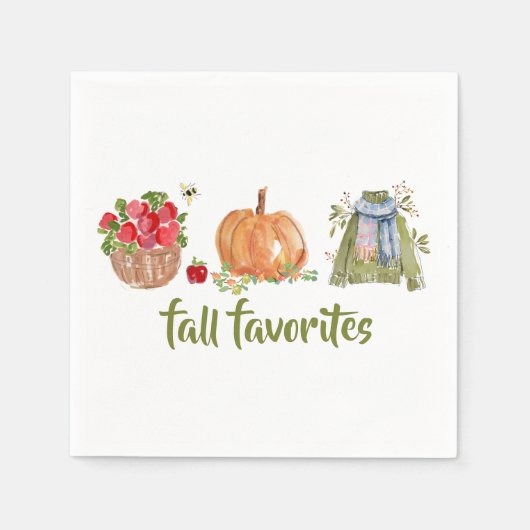 Serviette En Papier Pommes Favoris Automne, Citrouille, Sweater (Devant)