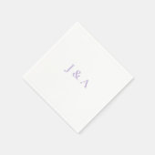 Serviette En Papier Pommes Initiales Mariage Napkin (Coin)
