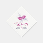 Serviette En Papier Pommes mauves cônes de pin bleu hiver mariage (Coin)