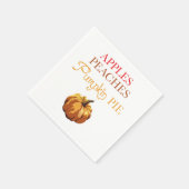 Serviette En Papier Pommes Pêche Citrouille tarte automne Napkin (Coin)