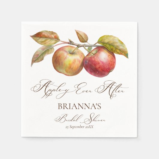 Serviette En Papier Pommes pour toujours après la chute des pommes sho (Devant)