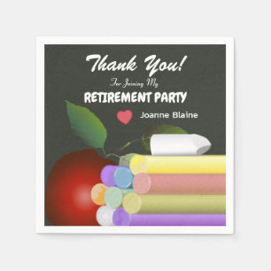 Serviette En Papier Pommes rouges et calcaire   Professeur retraité