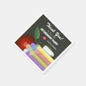 Serviette En Papier Pommes rouges et calcaire | Professeur retraité (Coin)